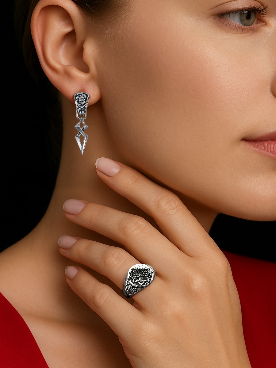 Серебряные серьги АРТ. 2048